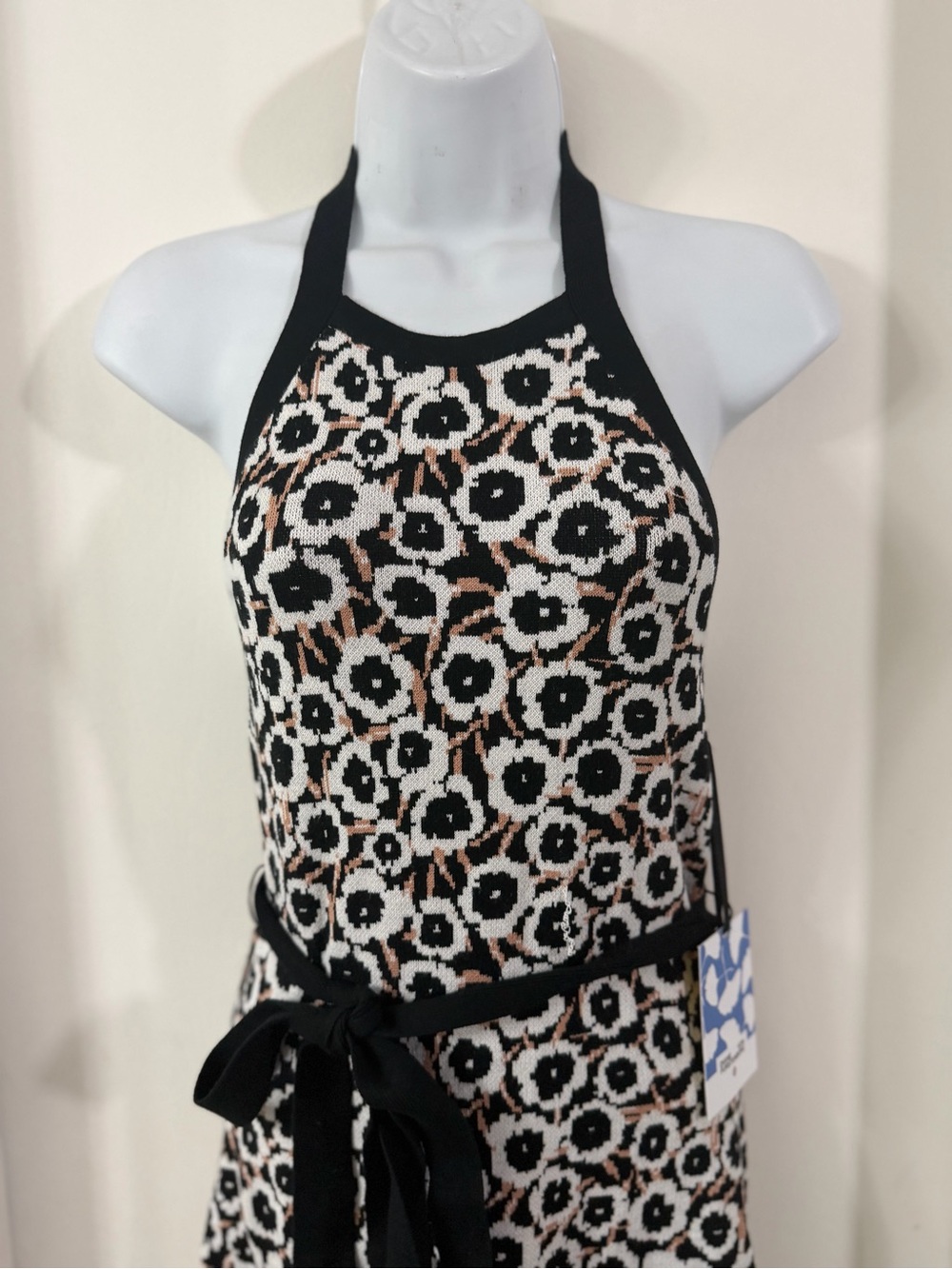 Diane Von Furstenberg for Target Black & White One-Shoulder Floral Midi Dress - Picture 3 of 7